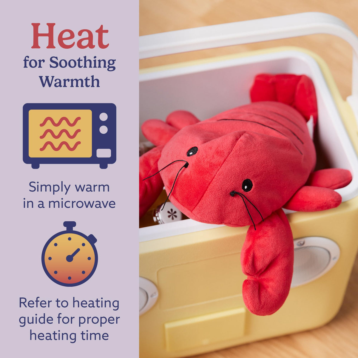 Warmies Lobster lavender-scent plush fills spaces with calming fragrance