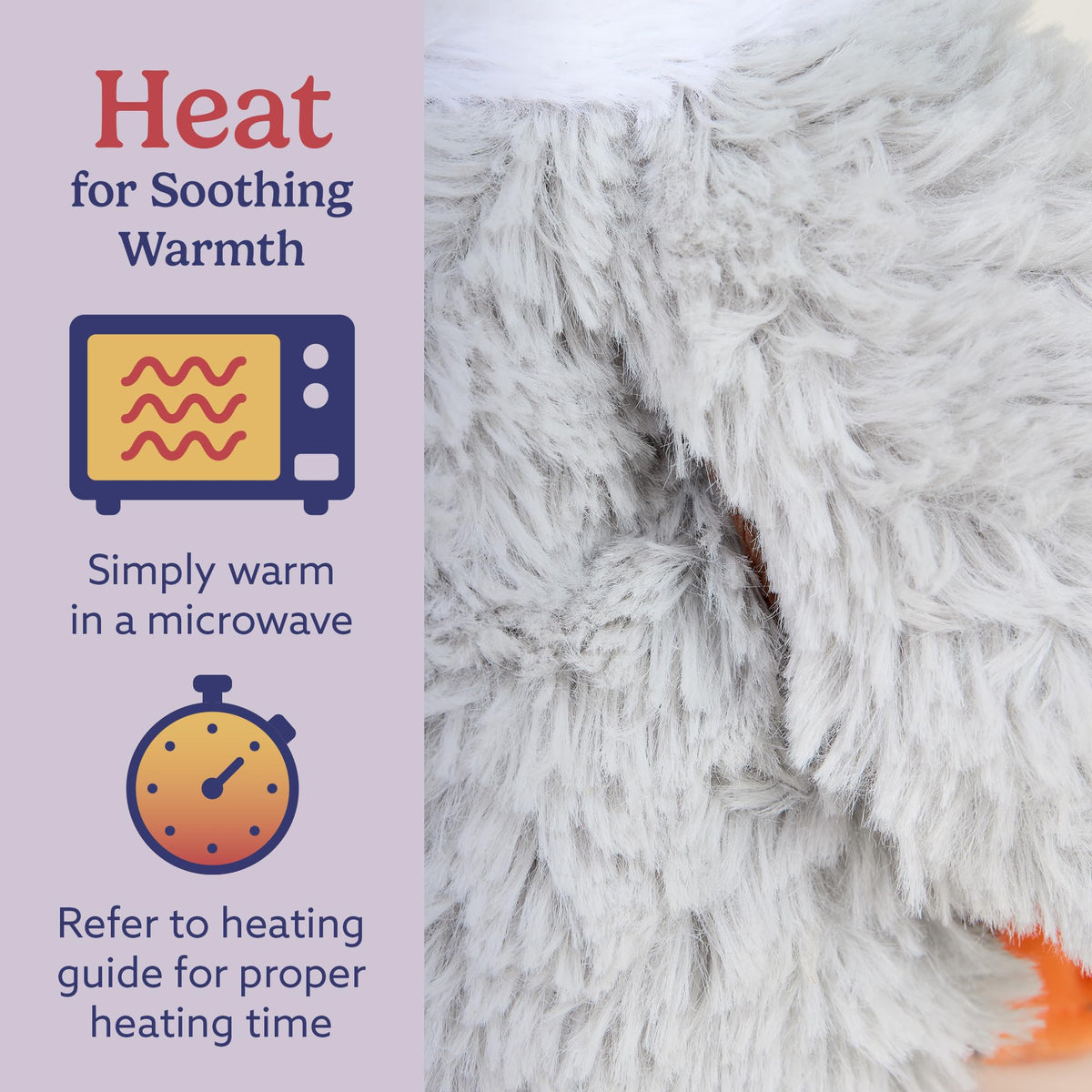 Kids and adults enjoy cozy, grain-filled warmth with this cute duck.