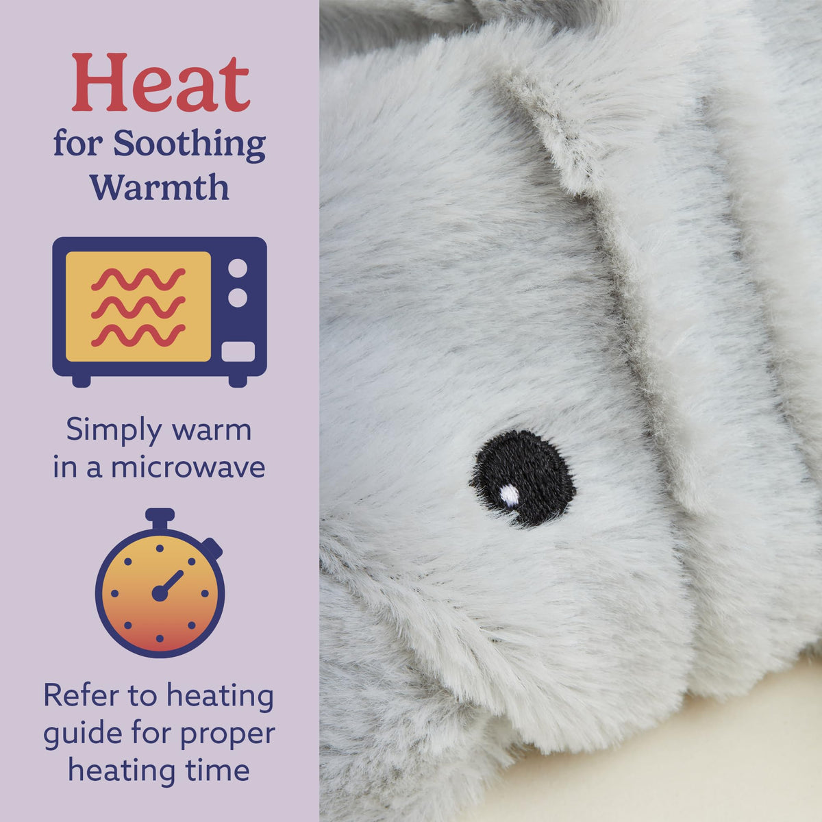 Warmies Manatee with lavender scent creates a soothing bedtime mood.