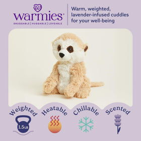 Warmies Meerkat lavender scented plush for calming routines.