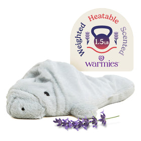 Warmies Manatee microwavable plush for soothing warmth and cozy snuggles.