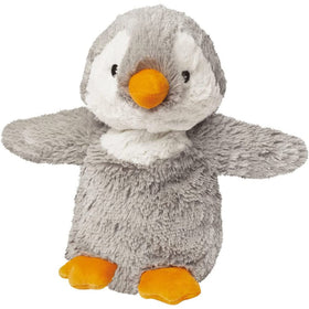 Warmies microwavable penguin close-up showing lavender-scented plush.