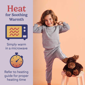 Warmies Moose cooling-relief plush offers refreshing comfort on hot days.