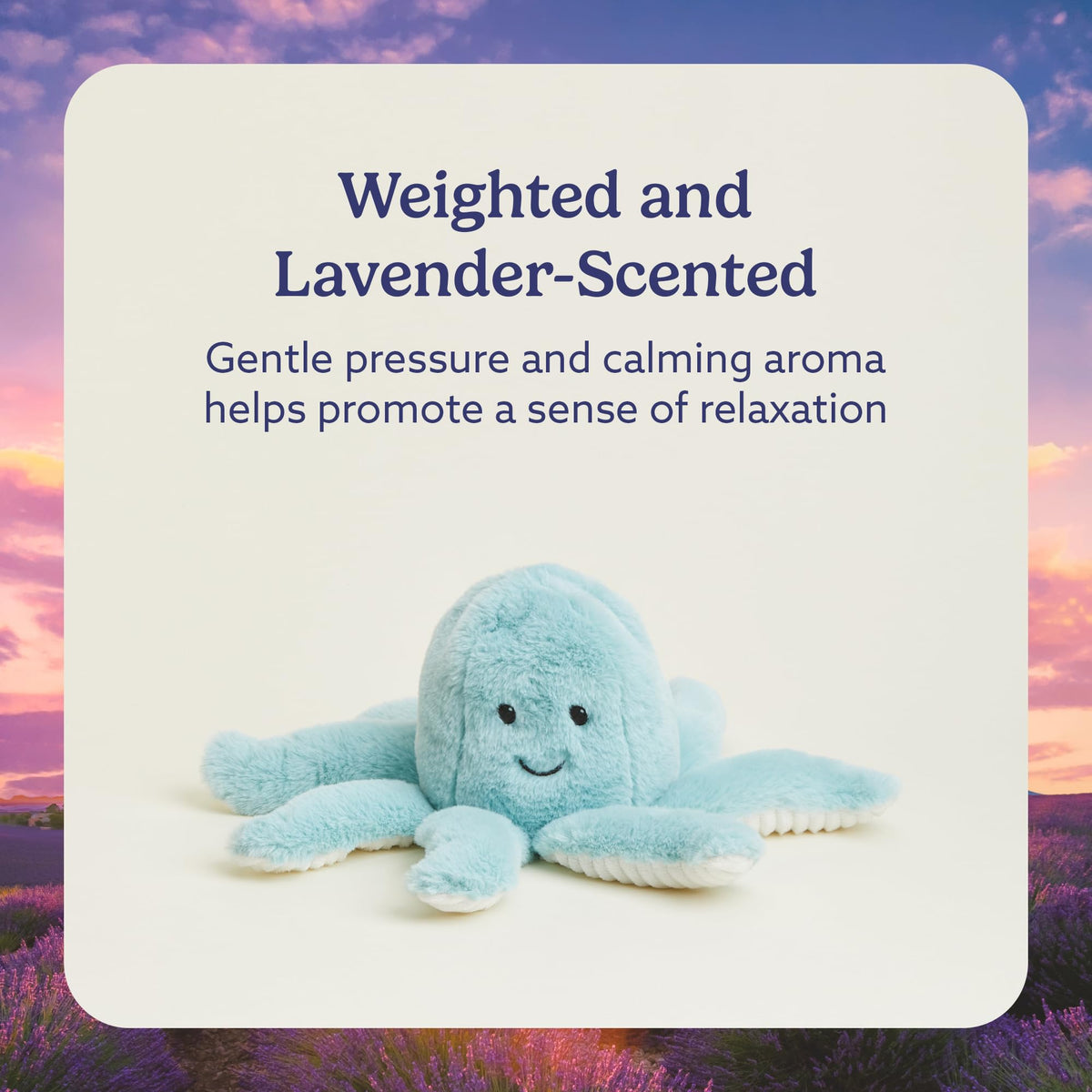Warmies Octopus heated in the microwave for soothing warmth