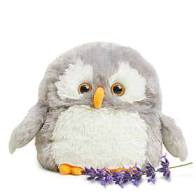 Warmies Owl microwavable plush provides soothing warmth for cozy evenings.