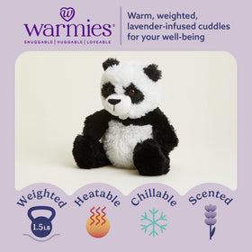 Warmies Panda weighted plush with lavender scent for calming comfort