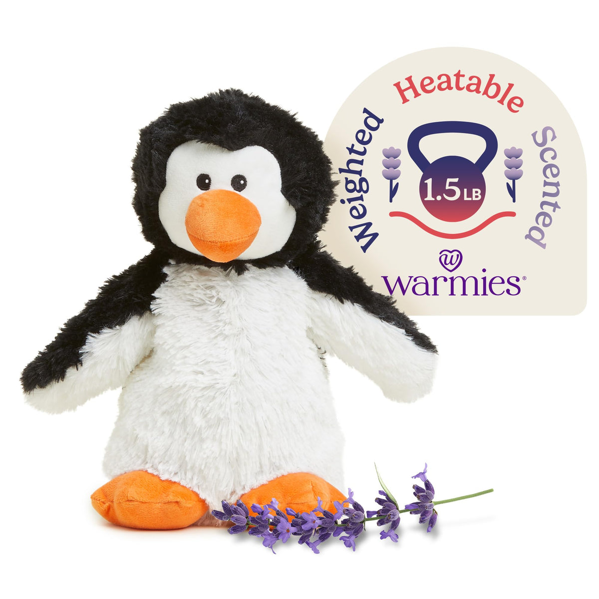 Warmies Penguin microwavable-hug showing a cozy warmth for relaxing evenings