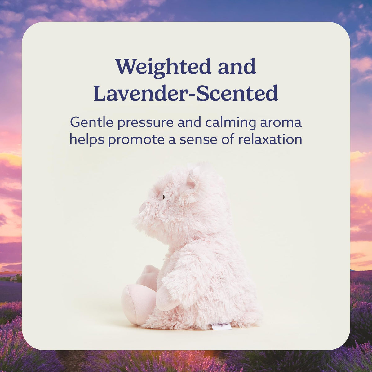 Warmies Pig lavender-scented plush delivers soothing aroma for restful evenings.