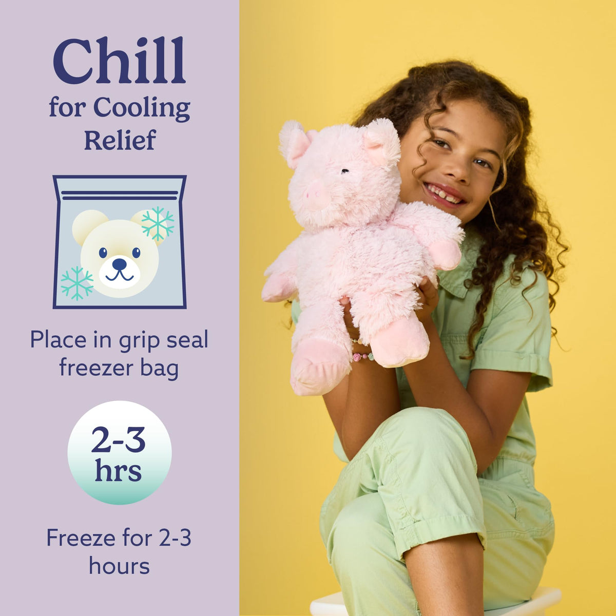 Warmies Pig warm therapy plush offers safe, cozy warmth in minutes.