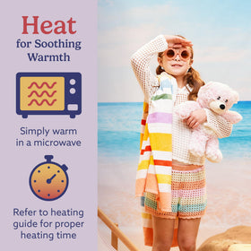 Warmies pink bear lavender aroma adds gentle calm.