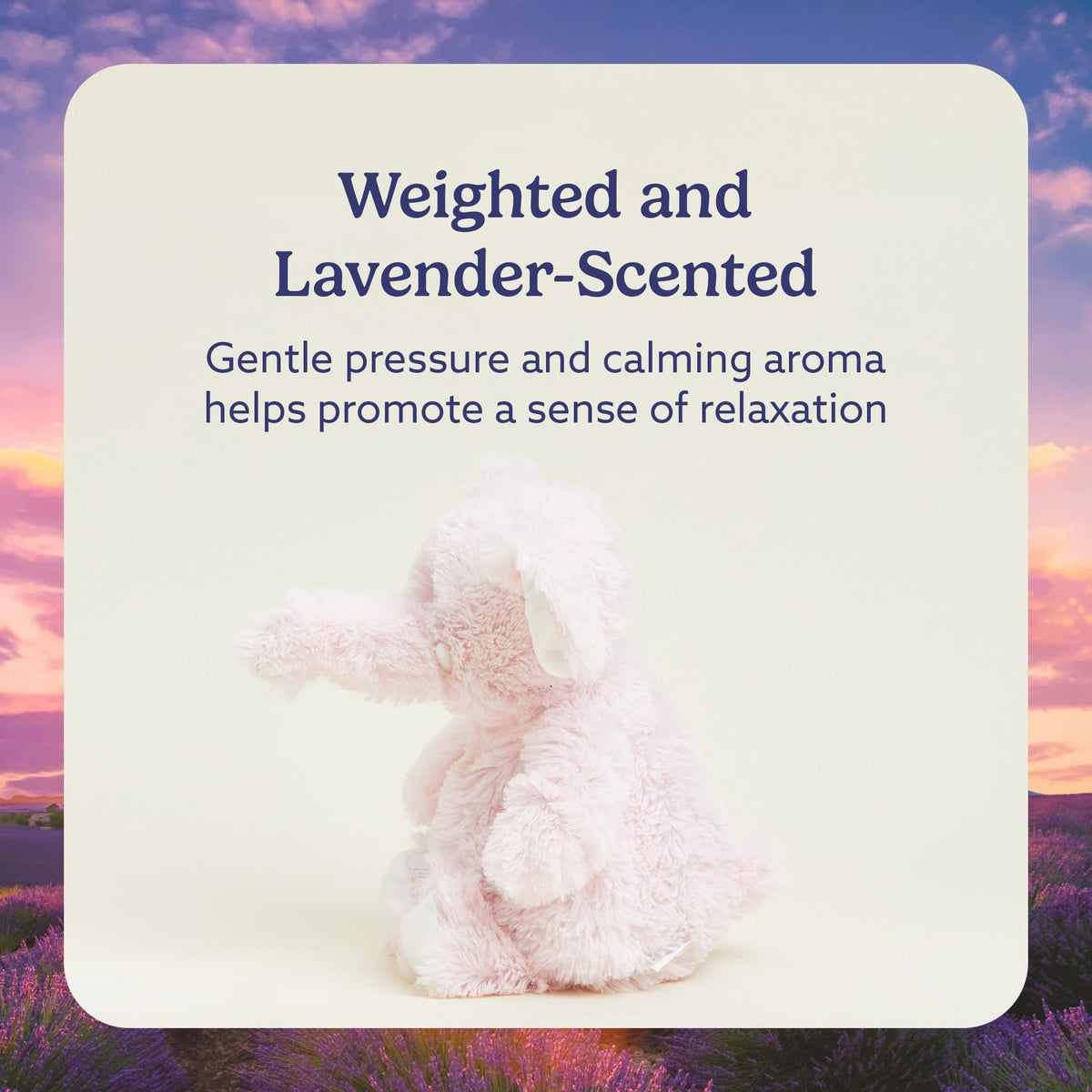Warmies Pink Elephant lavender-scented plush creates a calming bedtime ambiance.