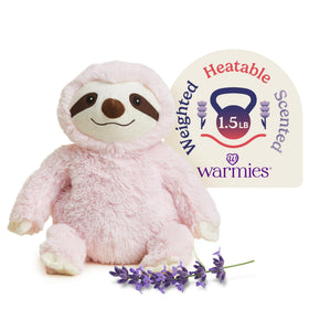 Warmies Pink Sloth microwavable warmth for soothing evenings.