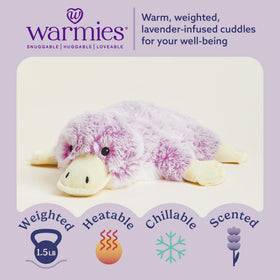 Warmies Platypus heat option delivers comforting warmth after chilly days