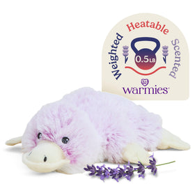 Warmies platypus plush microwavable for cozy warmth and soft snuggles.