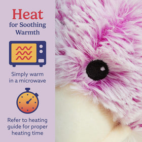 Weighted Warmies platypus plush with grain filling for comforting heft.