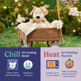 Warmies Puppy cooling plush for a refreshing, chilled moment