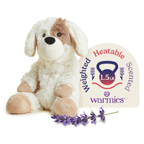 Warmies Puppy microwavable plush for comforting warmth and snuggles.