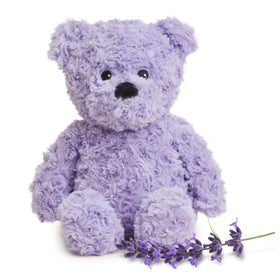 Warmies Purple Curly Bear microwavable plush for cozy warmth and comfort.