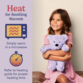 Soft plush warmth and lavender scent for cozy relaxation moments.