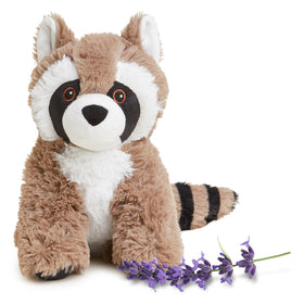 Warmies Raccoon microwavable plush for soothing warmth and comfort.