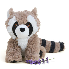 Warmies Raccoon microwavable plush offering comforting warmth.