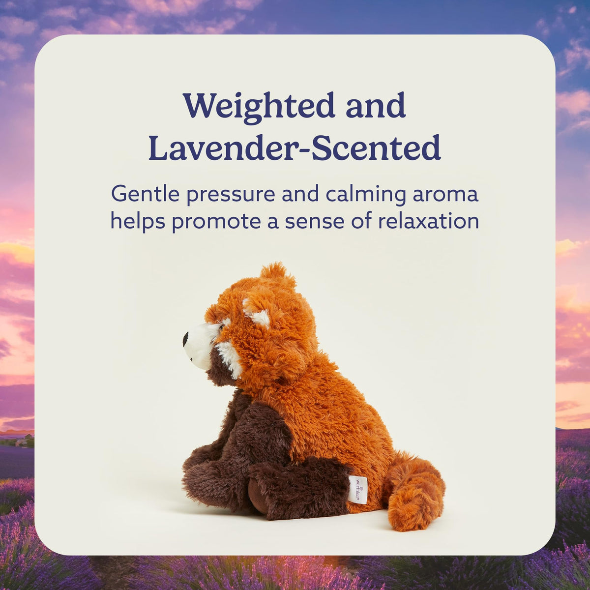 Warmies red panda cooling option in the freezer delivers refreshing relief.
