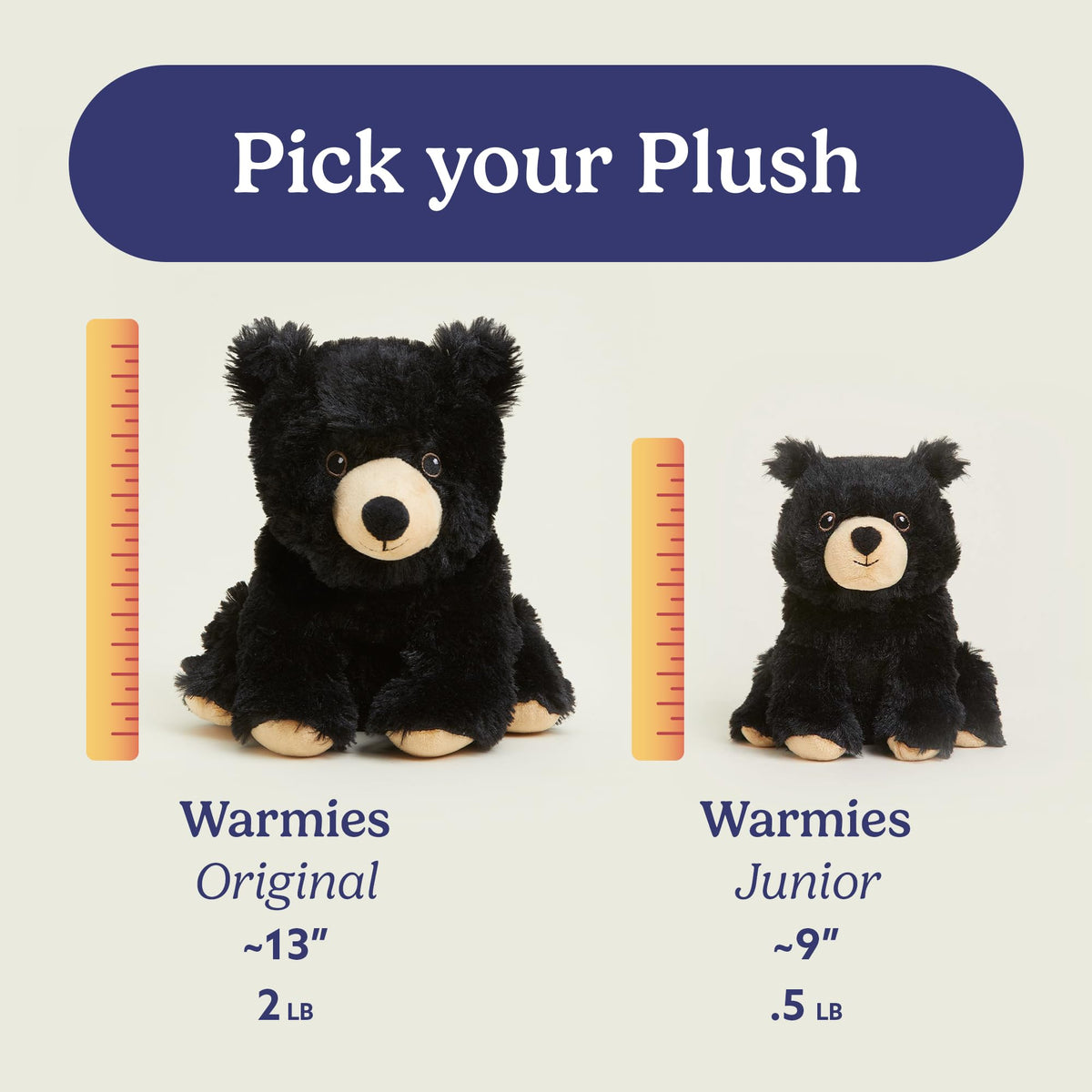 Warmies safe-for-all-ages design supports comforting moments.