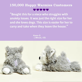 Warmies plush uses soft fabrics and safety standards since 1995 for peace of mind.