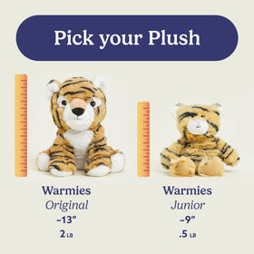 Warmies Tiger Junior child-safe plush for all ages.