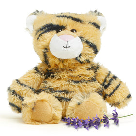 Warmies Tiger Junior microwavable plush for cozy warmth.