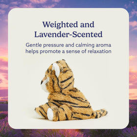 Warmies Tiger lavender-scented plush releases a gentle aroma for calm evenings.
