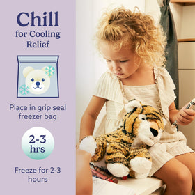 Warmies Tiger 13-inch plush is safe for all ages and hugs.