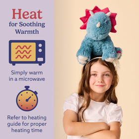 Warmies Triceratops bedtime companion for cozy nights.