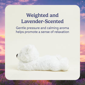 Warmies White Bear lavender-scented plush offers gentle aromatherapy at bedtime.