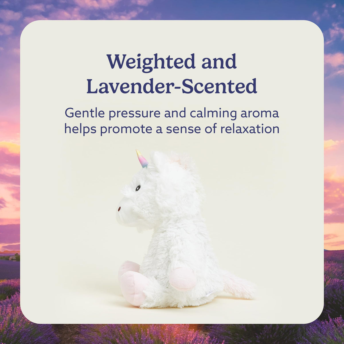 Soft fur and lavender aroma create a cozy bedtime companion.