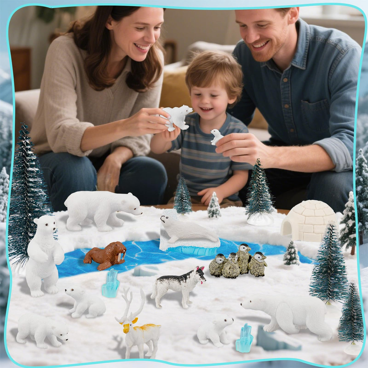 Warmtree crystal stones add sparkle and texture to the habitat scene.