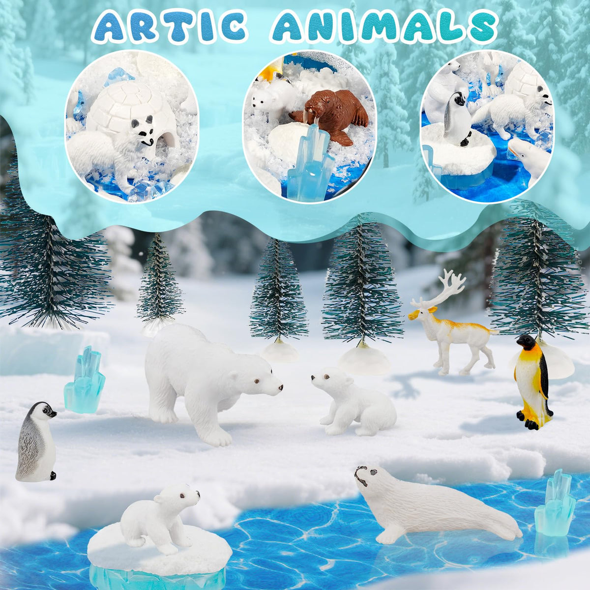 Warmtree polar bear figurine highlights lifelike texture and playful charm.