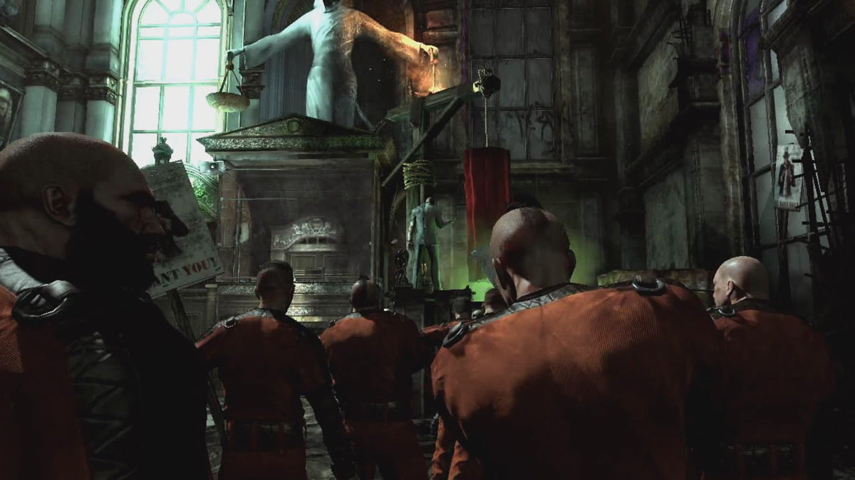 Arkham Asylum scene presented in the Switch edition.