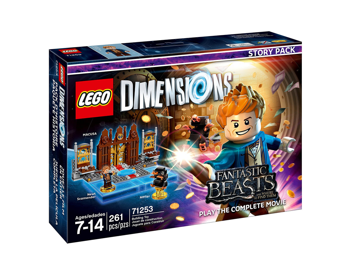 Warner Bros Fantastic Beasts LEGO Dimensions Newt Scamander and Niffler figure close-up collectible