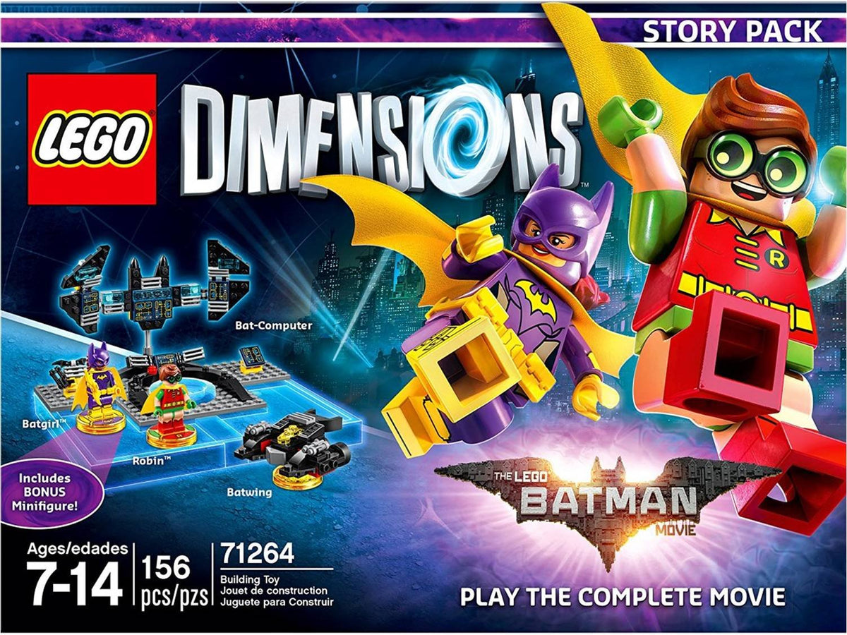 Warner Bros LEGO Batman Story Pack Batgirl and Robin minifigures on LEGO Dimensions Toy Pad enhance gameplay