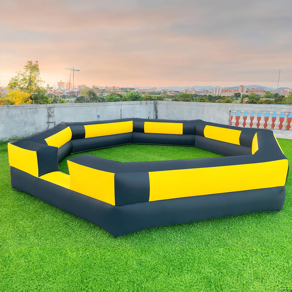 WARSUN 15FT Gaga Ball Pit inflates quickly with built-in blower for fast backyard fun.