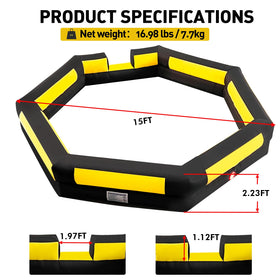 WARSUN Gaga Ball Pit carry handles enable easy transport.