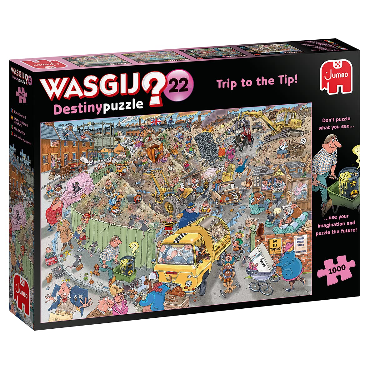 Wasgij Destiny 22 box front showcasing the trip to the tip concept