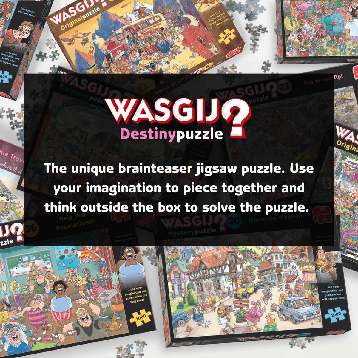 Wasgij Destiny 28 recycled board material for sustainable puzzling