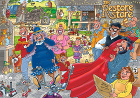 Wasgij Original 41 finished puzzle measuring 68 by 49 cm, ready for display.