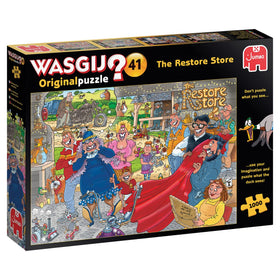 Wasgij Original 41 Restore Store box artwork, a unique brainteaser for adults.