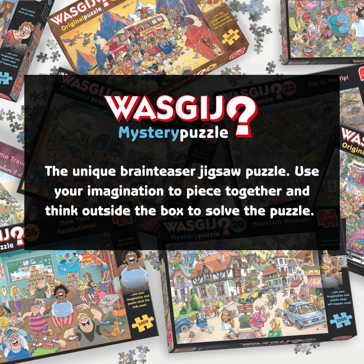Wasgij Retro Mystery 8 imagination-driven puzzle invites clues and storytelling during play.