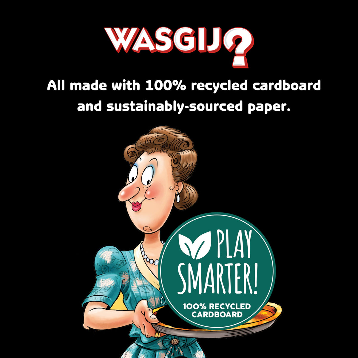 Wasgij Retro Mystery 8 1000-piece set emphasizes eco-friendly board for thoughtful puzzling.