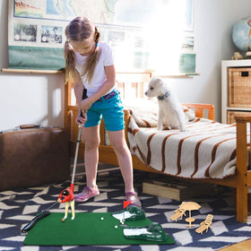 Wassteel mini golf clubs sets provide variety for skill drills.