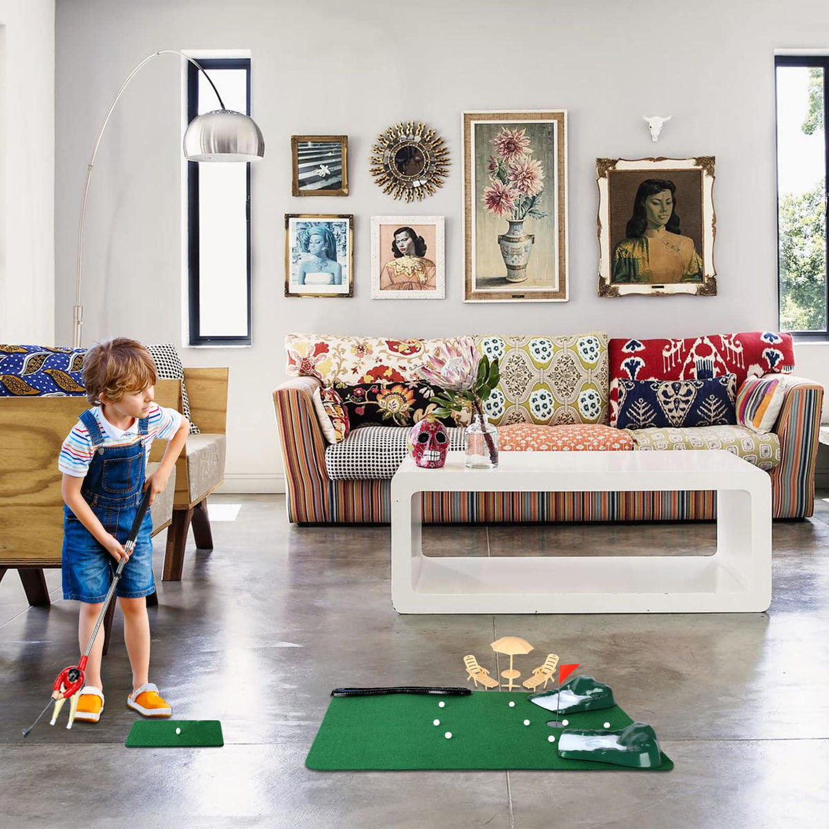 Wassteel mini golf sandtraps introduce engaging practice obstacles.